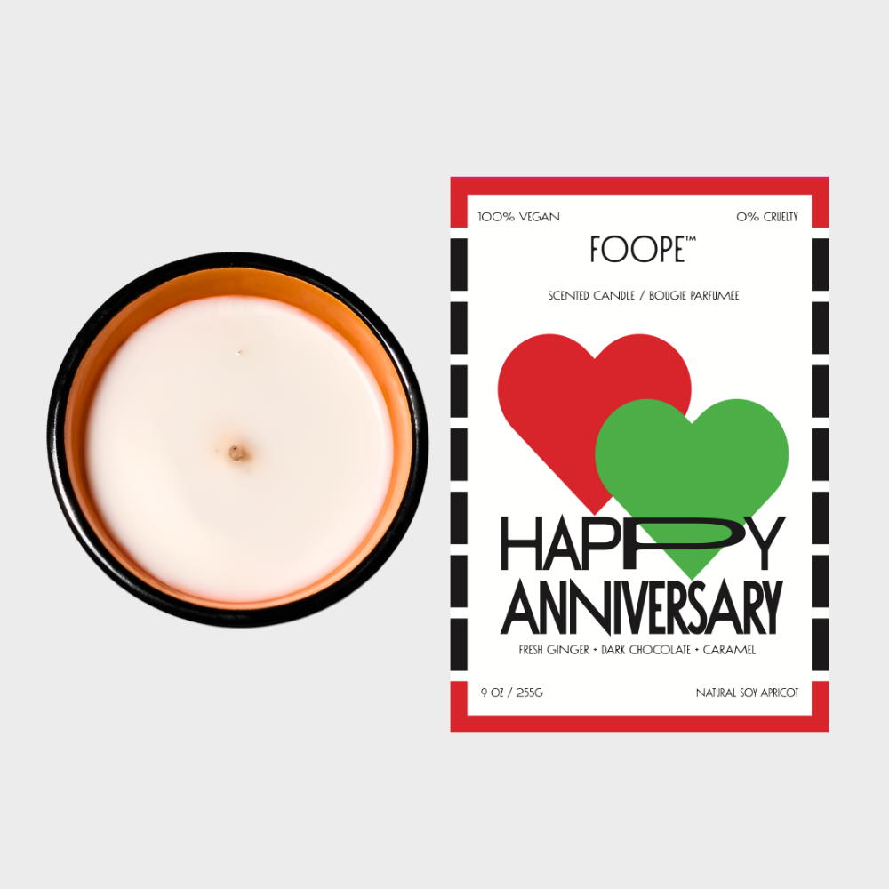 Happy anniversary scented candle